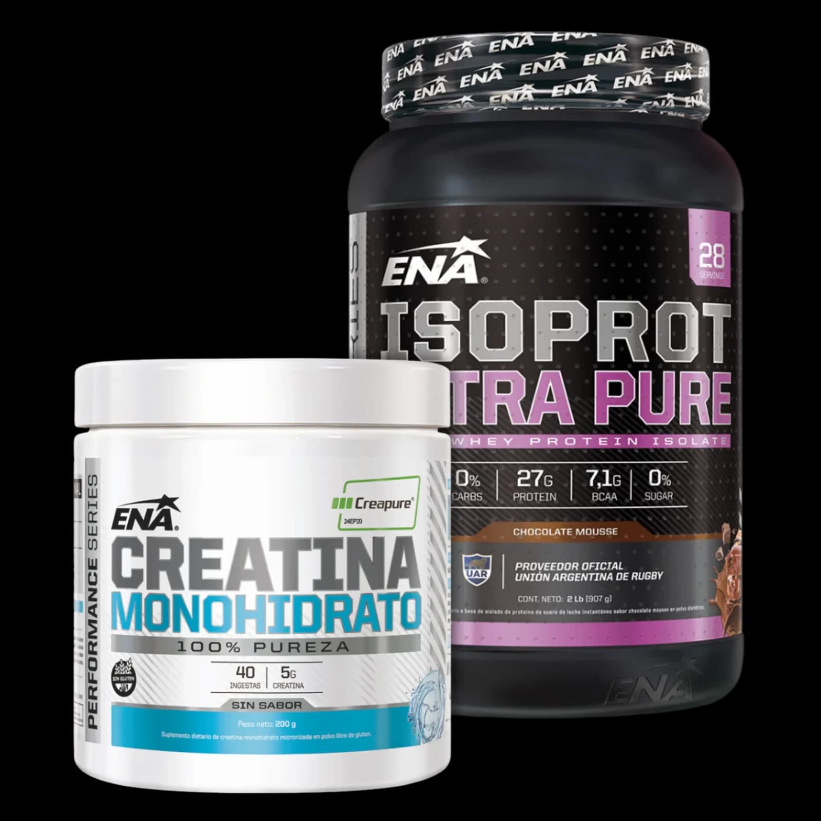 Combo ENA IsoProt Ultra Pure Isolate Whey Protein 2Lb + Creatina Creapure 200g